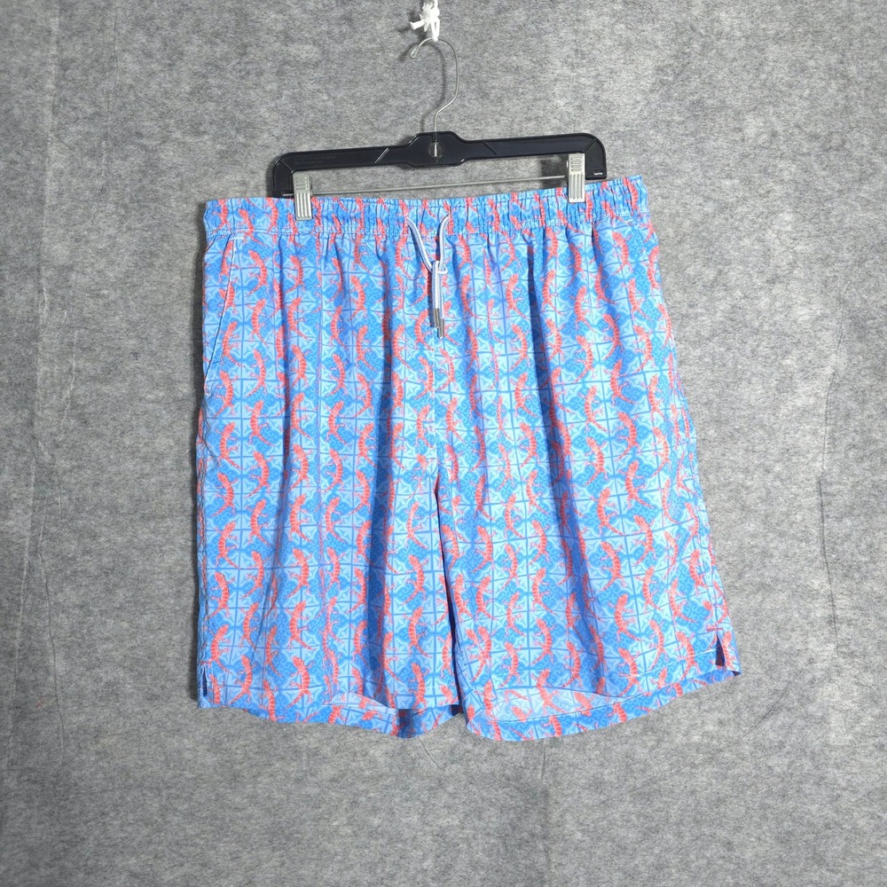Peter Millar Swim Trunks Mens XXL Blue Lizard Seaside Board Shorts Mesh 8in